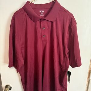 adidas Men's Burgundy Polo Shirt